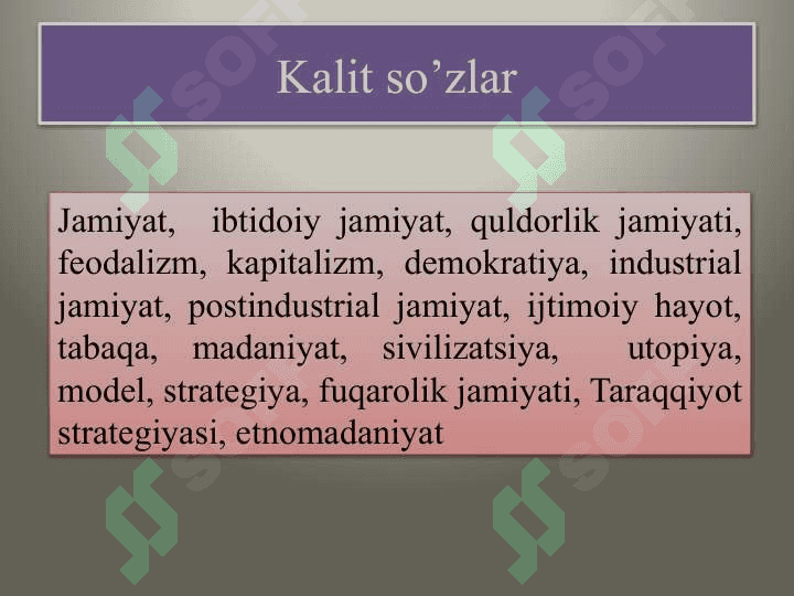 Jamiyat falsafasi. 4