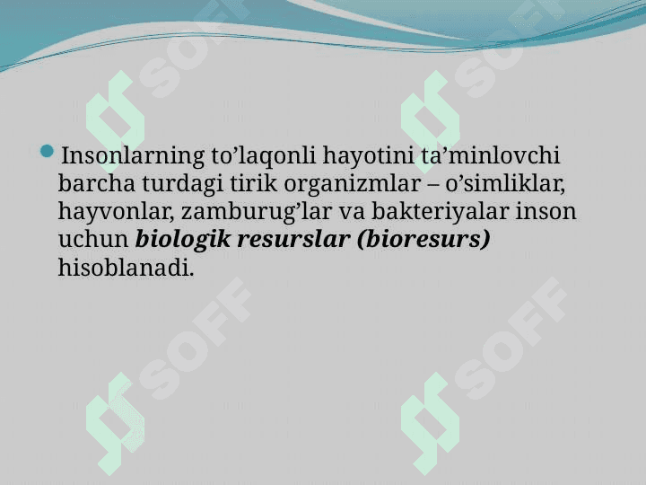Biologik resurslar va alohida muhofaza qilinadigan hududlar. 3