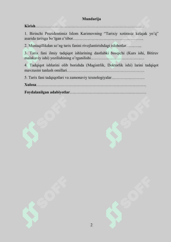 TARIX FANI TADQIQOTLARI 2