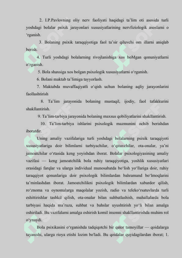 XX asrning boshlarida bola rivojlanish nazariyalari. 3
