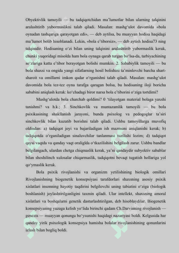 XX asrning boshlarida bola rivojlanish nazariyalari. 4