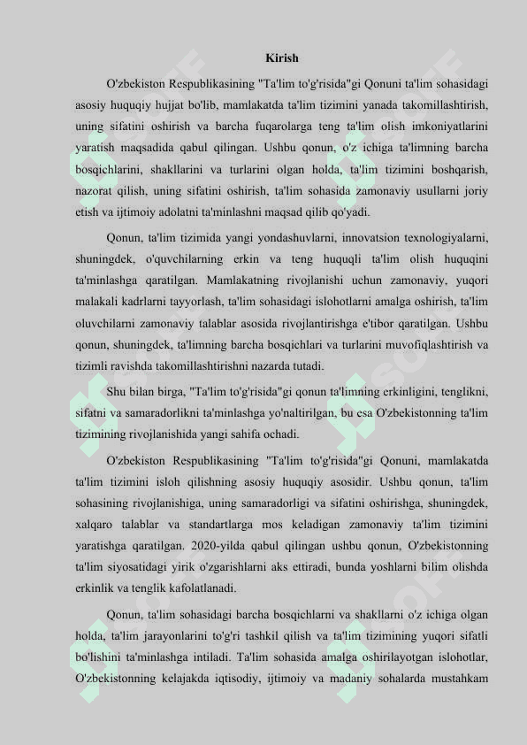 O'zbekiston Respublikasida ''Ta'lim to'g'risi ''dagi Qonunning mohiyati 3