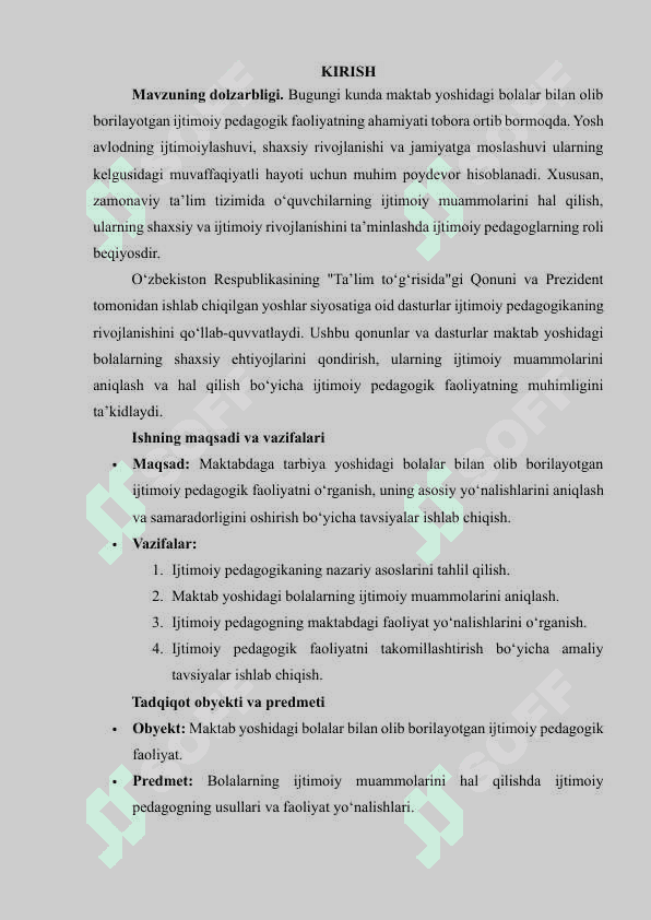MAKTABDAGI TARBIYA YOSHIDAGI BOLALAR BILAN OLIB BORILAYOTGAN IJTIMIY PEDAGOGIK FAOLIYAT 3