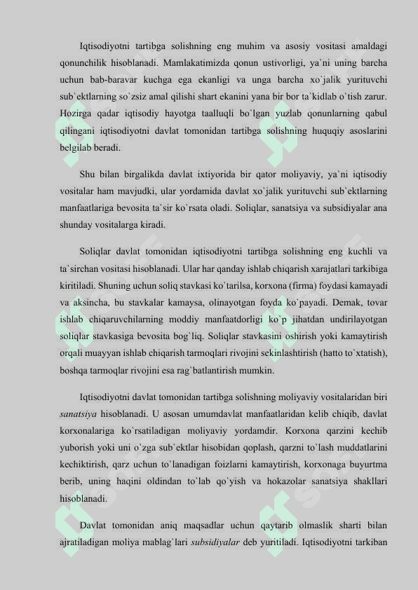 DAVLATNING IQTISODIY ROLI VA VAZIFALARI 7
