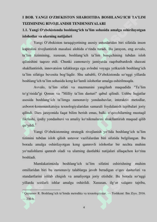 YANGI OʻZBEKISTONNING BOSHLANGʻICH TA'LIM BORASIDAGI  RIVOJLANGAN DAVLATLAR BILAN HAMKORLIKLARI 4