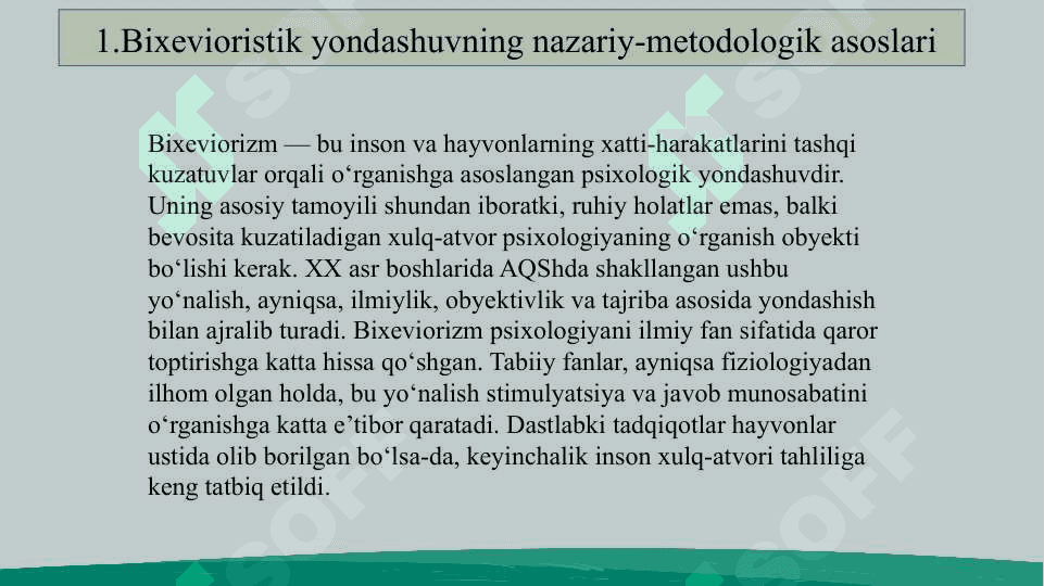 Psixologik konsultatsiyada bixevioristik yondashuv slayd 5