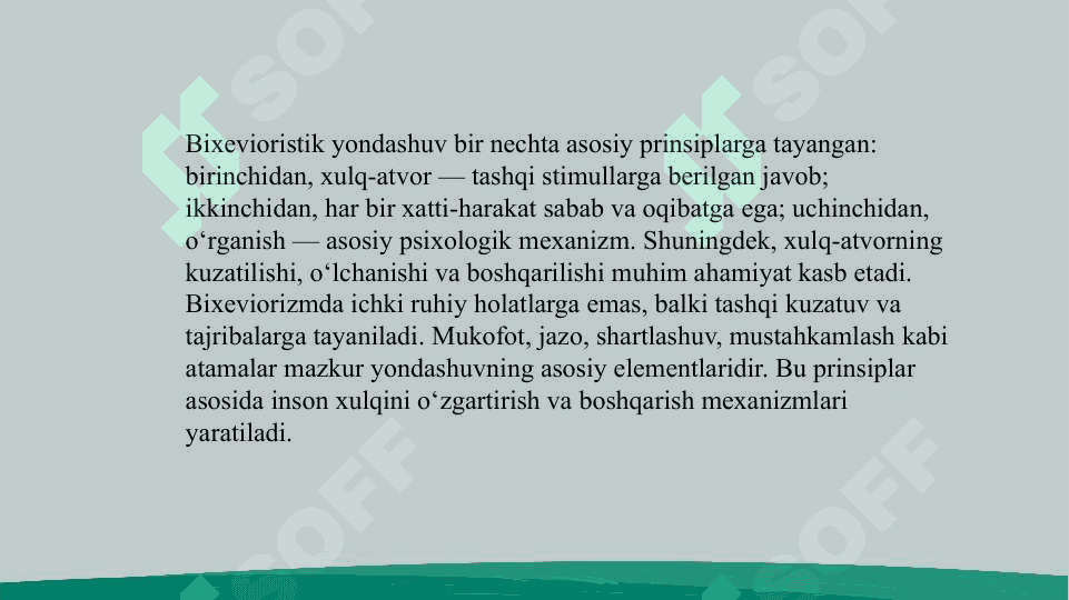 Psixologik konsultatsiyada bixevioristik yondashuv slayd 8