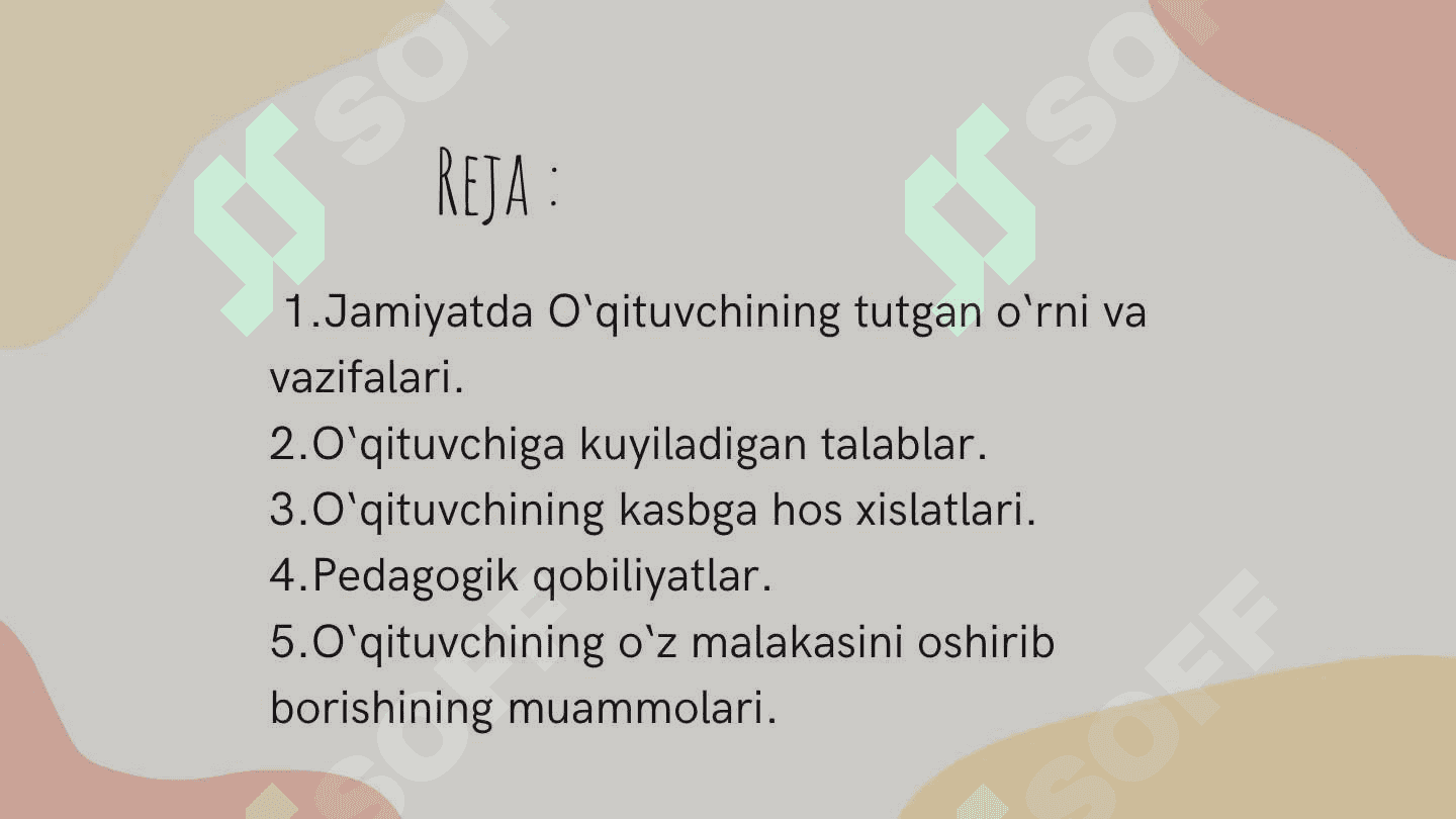 Oʻqituvchi psixologiyasi 2