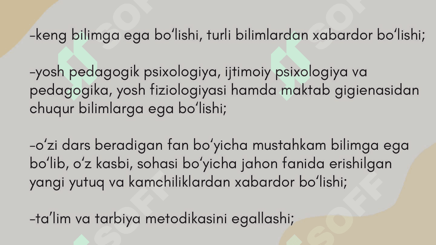 Oʻqituvchi psixologiyasi 8