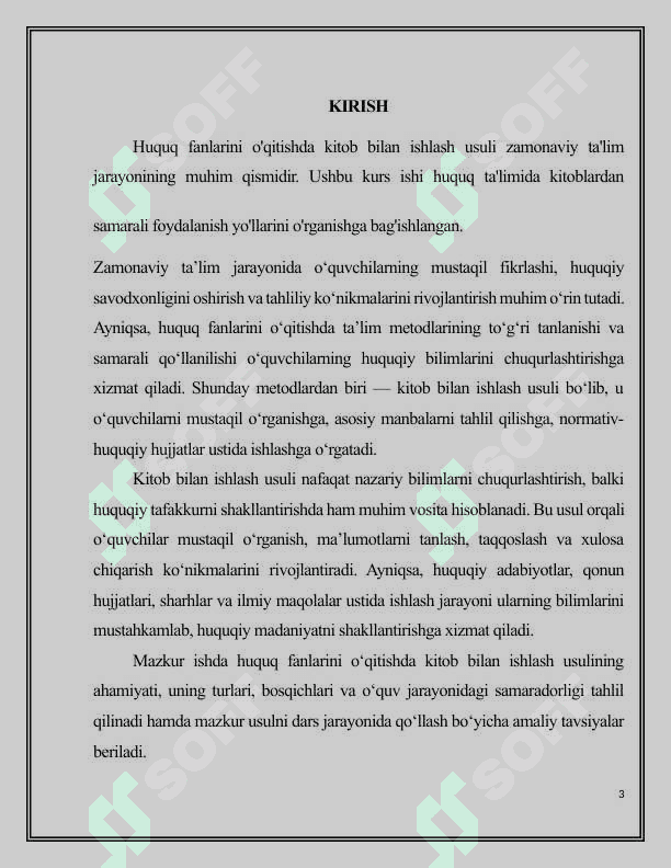 Huquq fanlarini o’qitishda kitob bilan ishlash usuli 3