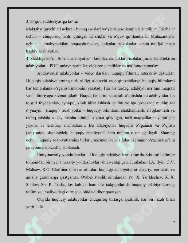 Huquq fanlarini o’qitishda kitob bilan ishlash usuli 7
