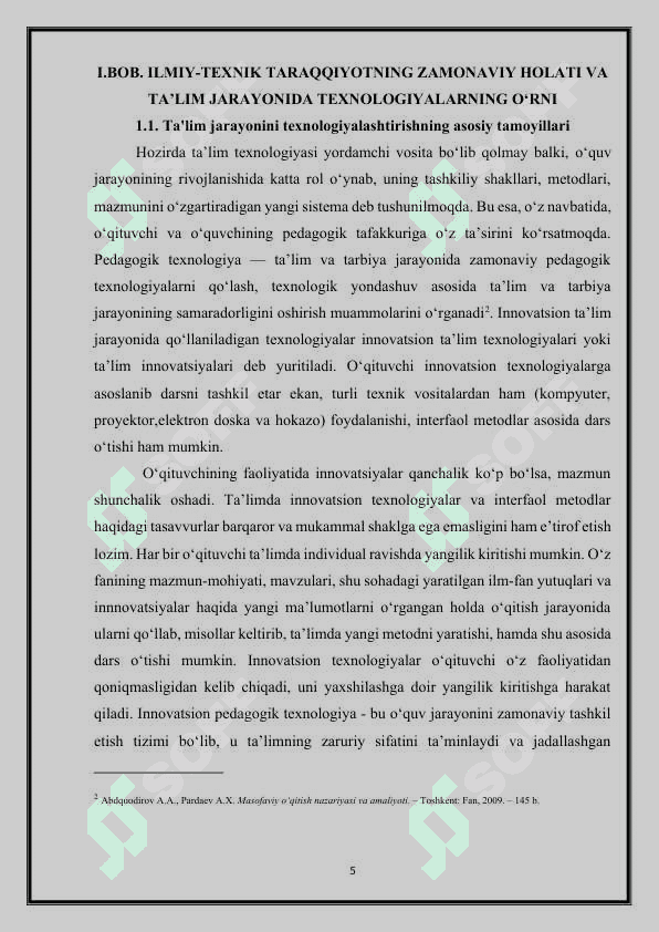 Ta’lim jarayonida ilmiy-texnik taraqqiyotning roli 5