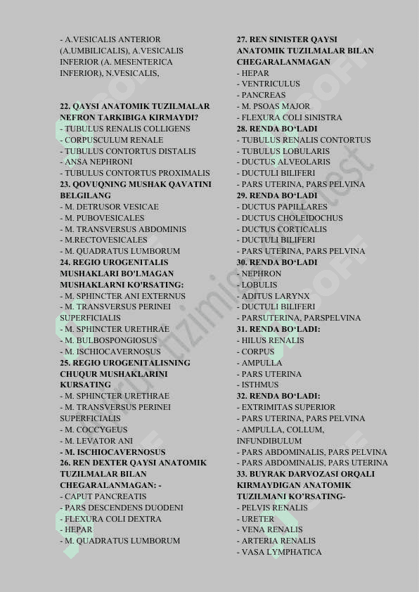 Ayiruv tizimi test 3