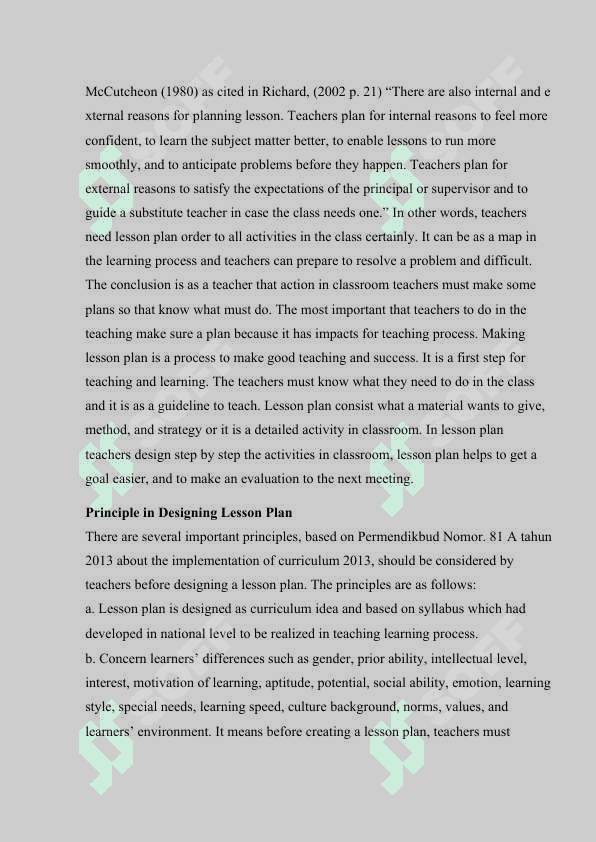 Analysis of lesson components 7