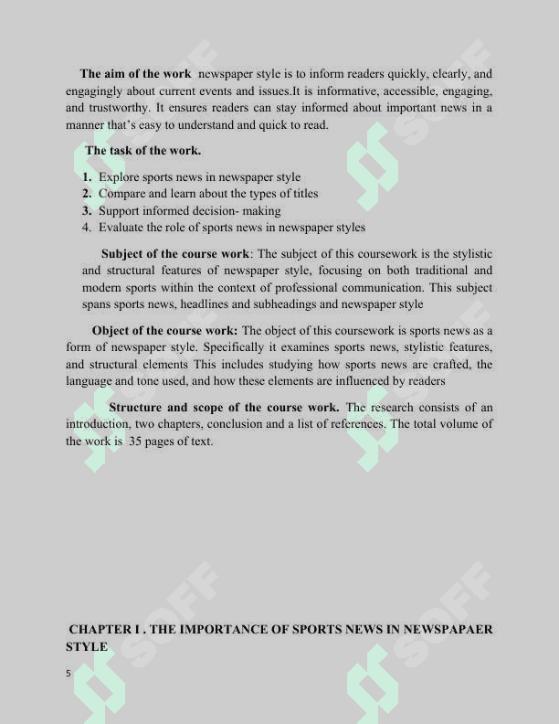 Sports news in the newspaper style 5