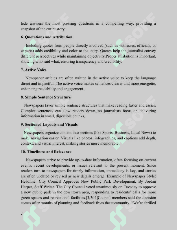 Sports news in the newspaper style 7