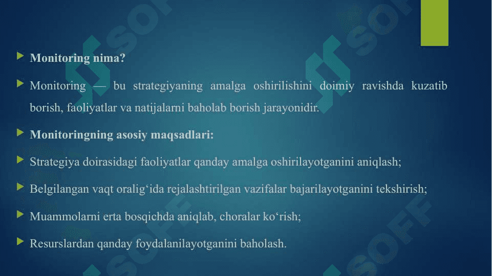 STRATEGIYANI AMALGA OSHIRISH MONITORINGI VA BAHOLASH 3