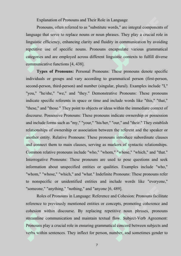THE STYLISTIC POWER OF THE PRONOUN 7