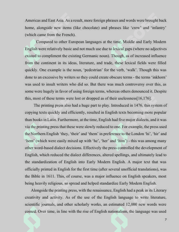 Influence on the development of Early Modern English 7