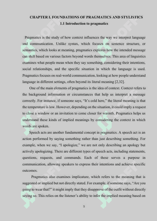 PRAGMATICS AND STYLISTICS 5