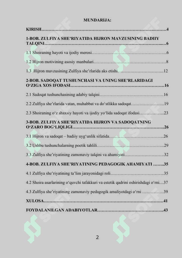 Zulfiya sheʼriyatida hijron sadoqati talqini 2