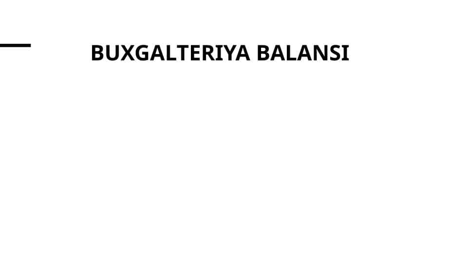 Buxgalteriya balansi