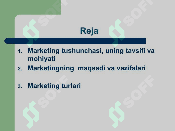 Marketing, uning vazifalari va turlari 2