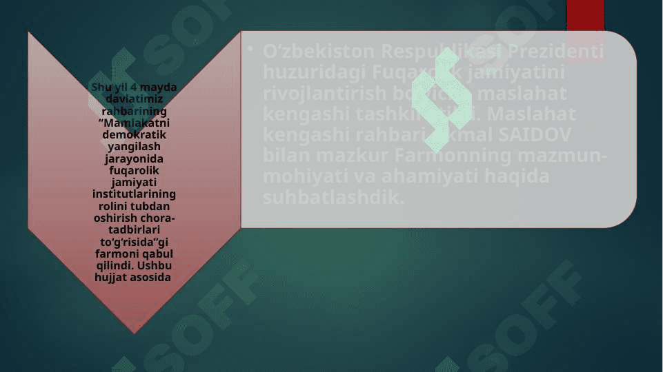 Fuqarolik jamiyati institutlari yuksalish bosqichida 2