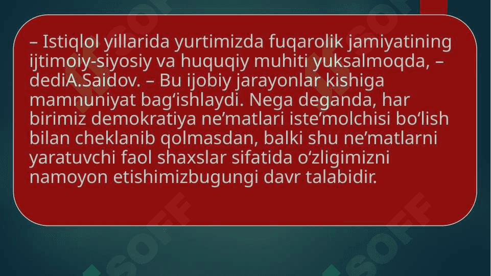 Fuqarolik jamiyati institutlari yuksalish bosqichida 3