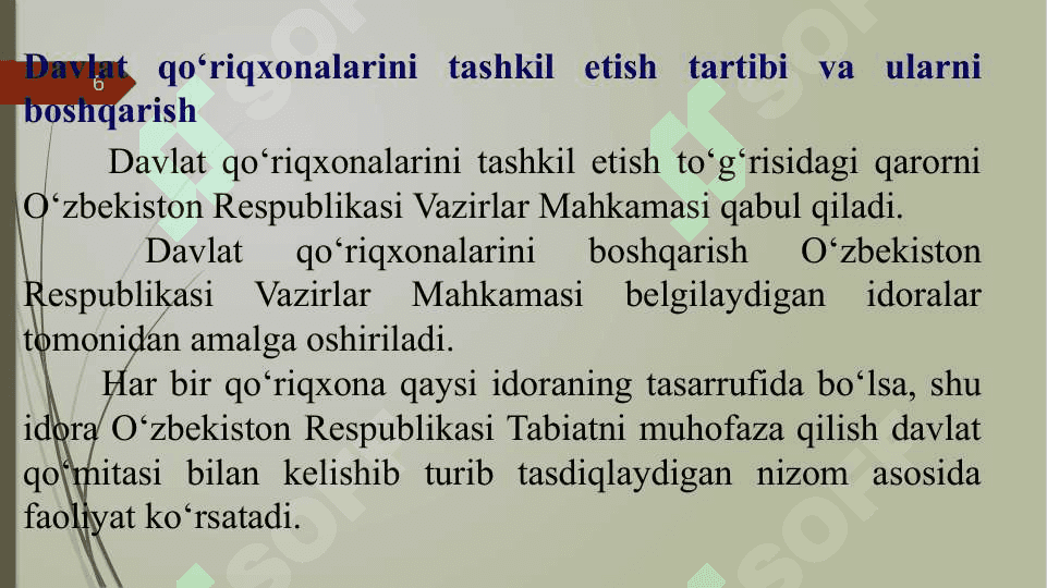 Alohida muhofaza etiladigan hududlar 6