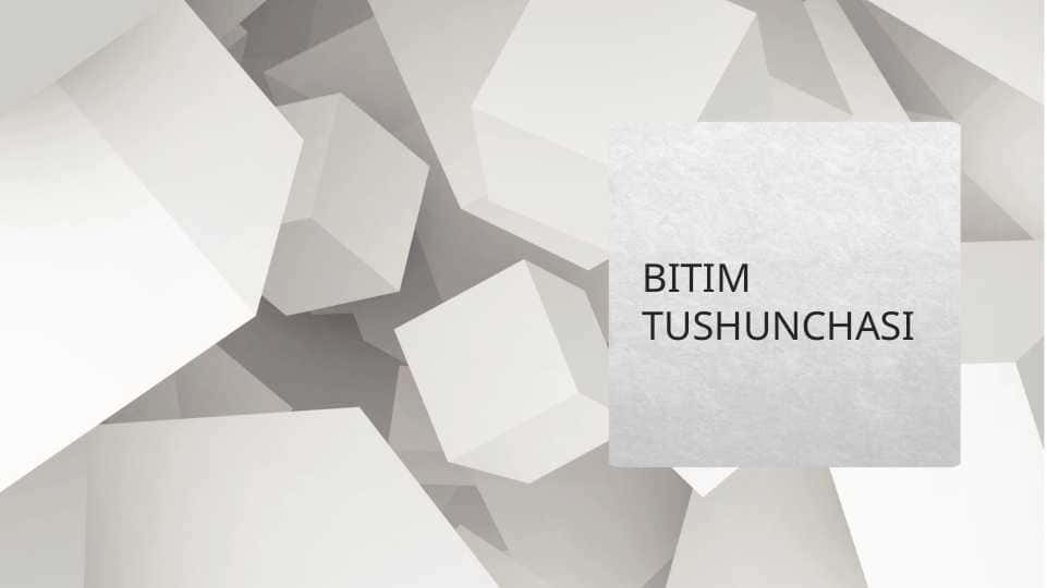 BITIM TUSHUNCHASI
