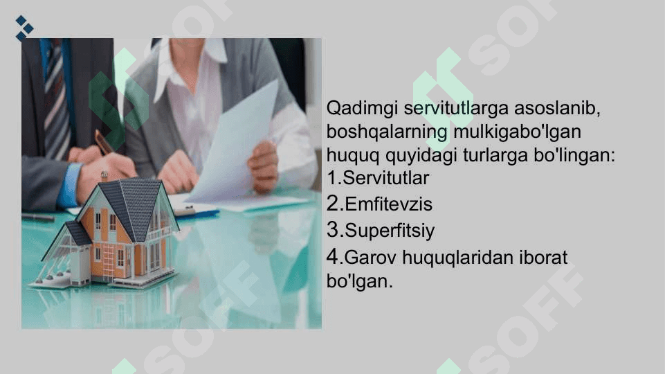 Boshqalarning mulkiga bo’lgan huquq 3