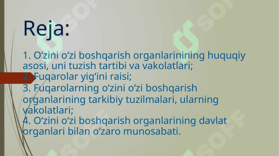 O‘zini o‘zi boshqarish organlarinining 2