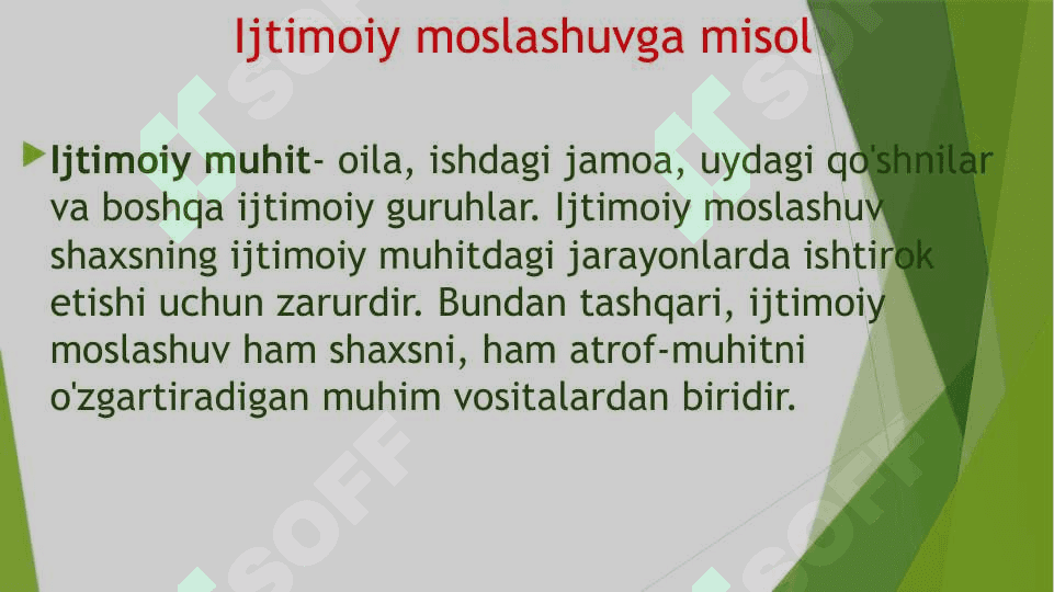 Shaxsning ijtimoiy moslashuvchan dunyoqarashi va psixologiyasi 6