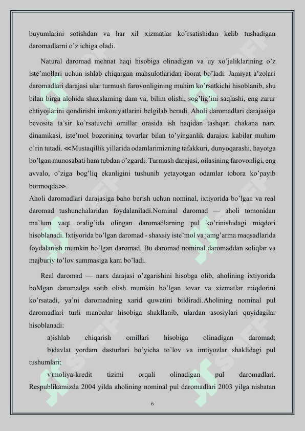 Daromadlarning taqsimlanishi va Lorents egri chizigʻi 6