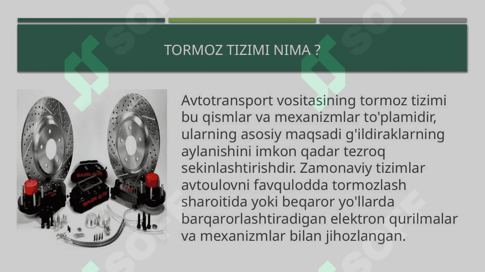 avtomobillar tormoz tizimi 2