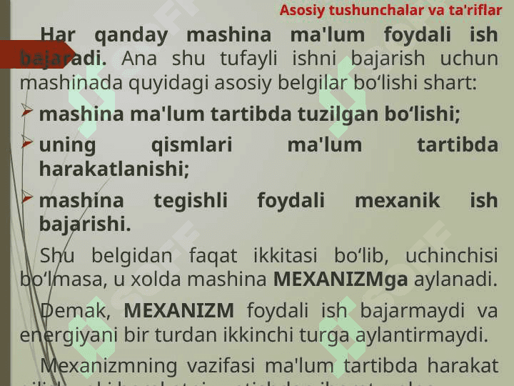 Mexanizm va mashinalar tuzilishi 2