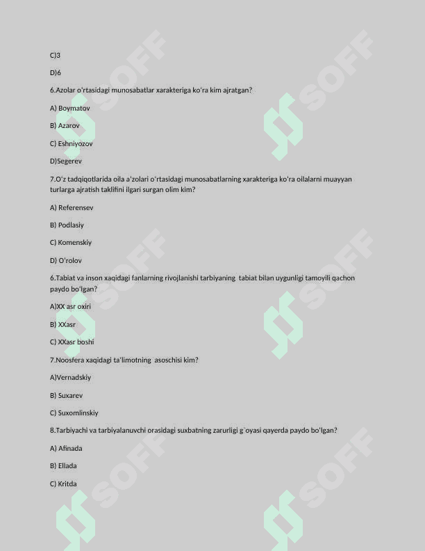 Tarbiyaning madaniylashuvi zaruriyati g`oyasi kimning asarida kelgan? 2
