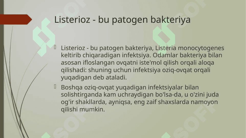 LISTERIOZ HAQIDA MA’LUMOT 2