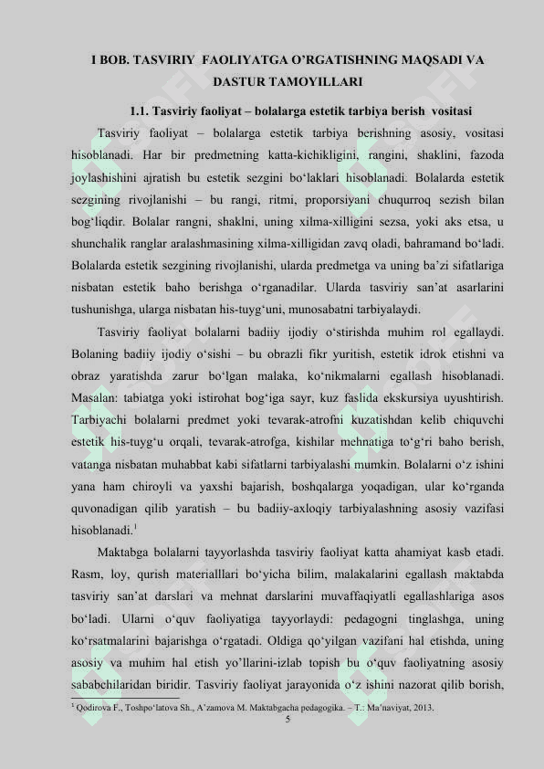 BOLALARNING MUSTAQIL TASVIRIY FAOLIYATLARI BURCHAGINING JIHOZLARI VA MATERIALLARI 5