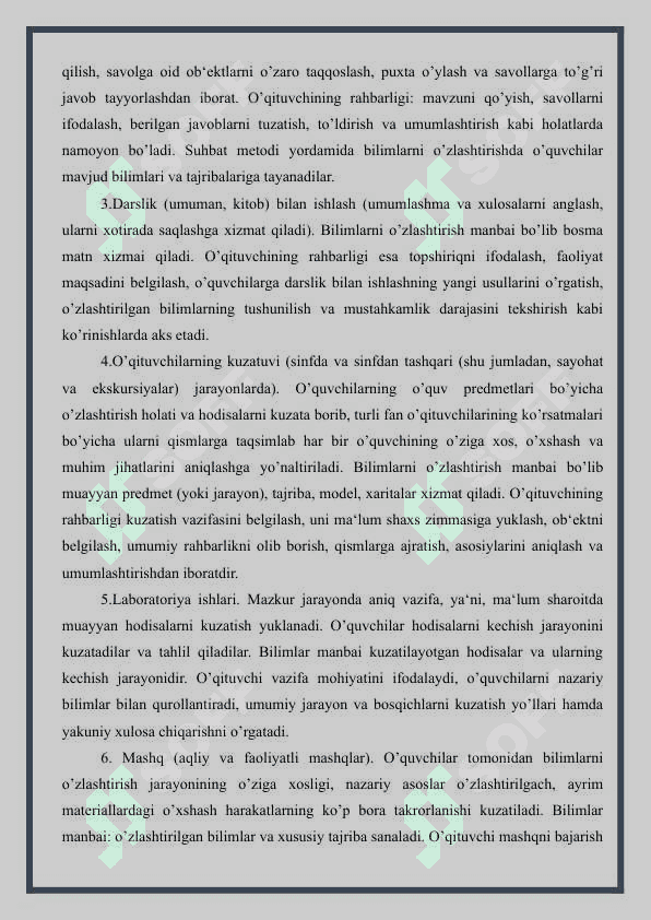 Ta‘lim berish usullari, shakllari va vositalari 6