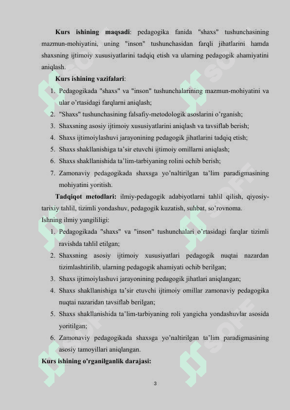 PЕDАGОGIKАDА SHАXS TUSHUNCHАSI INSОN TUSHUNCHАSIDАN FАRQLI О’LАRОQ, U INSОNNING IJTIMОIY XUSUSIYАTLАRI 3