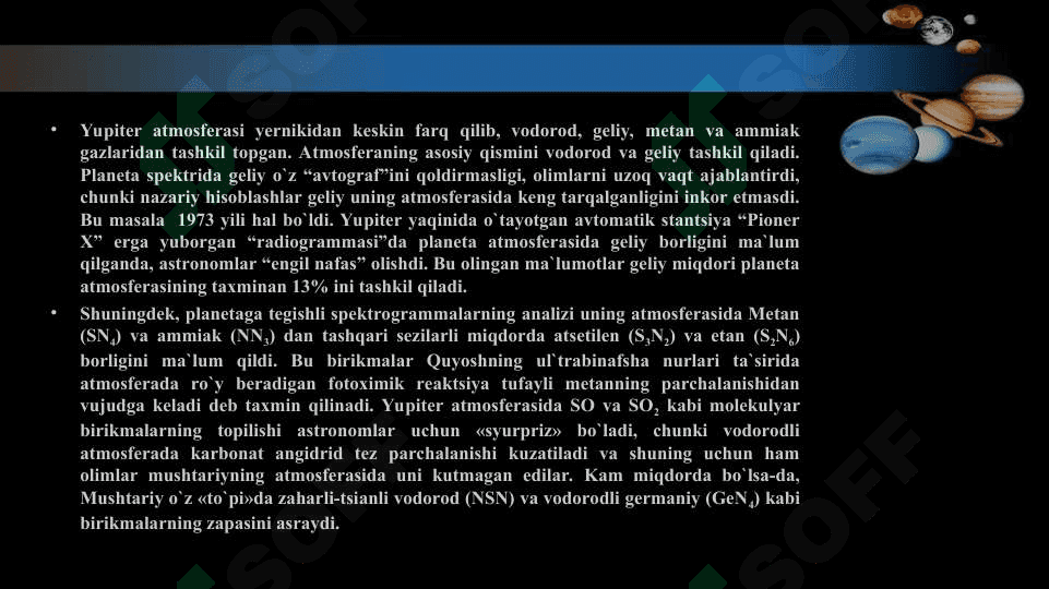Gigant sayyoralarning fizik tabiatlari. Ularning halqalari va yo‘ldoshlari 8