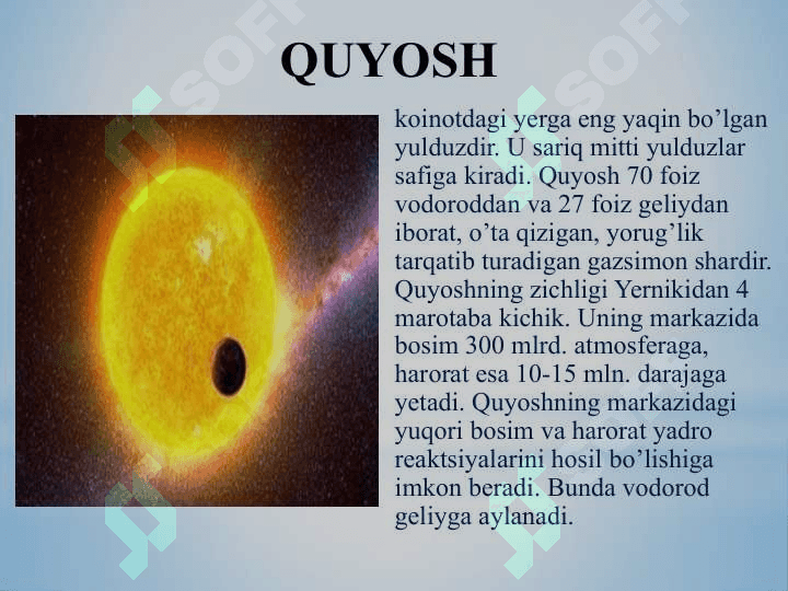 Quyoshning tuzilishi va evolyutsiyasi 7