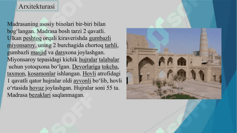 Xiva Ichan qal’a Shergʻozixon madrasasi 4