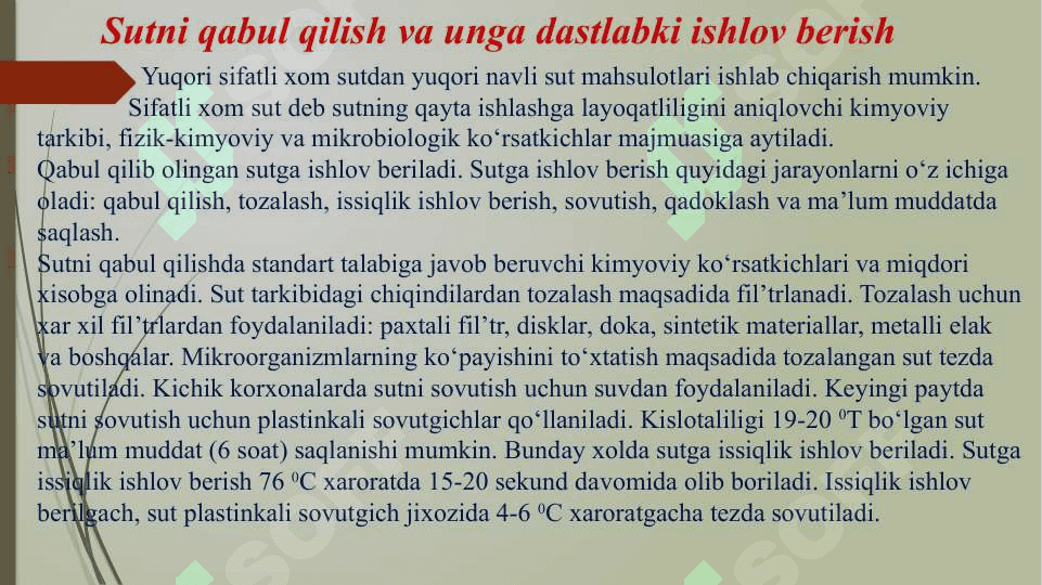 Sut mahsulotlari ishlab chiqarish korxonalari 3