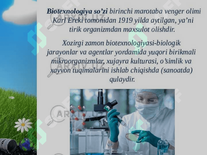 Biotexnologiya faning tarixi 2