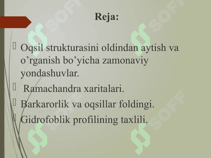 Oqsillarni strukturasi 2