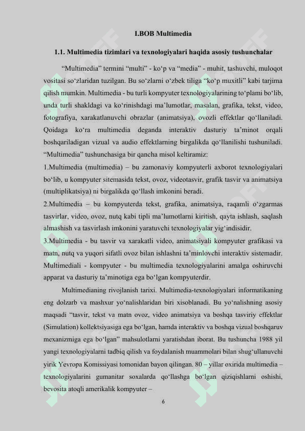 Multimedia texnologiyasi va undan o‘quv jarayonida foydalanish 5