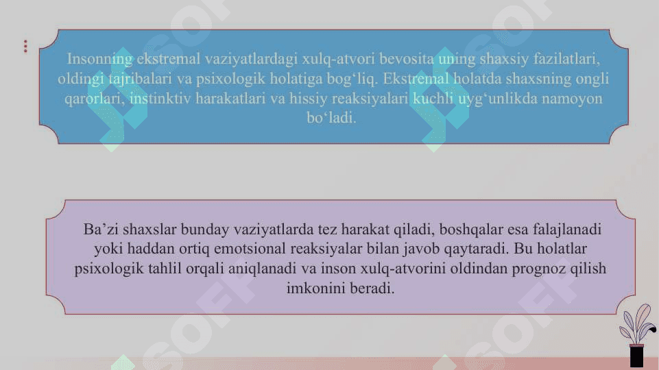 Ekstremal vaziyatlarda shaxs slayd 6